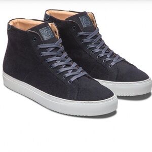 Greats Royale High Cadet Navy Wool Sneakers Men’s Size 12 | Premium Italian-Made